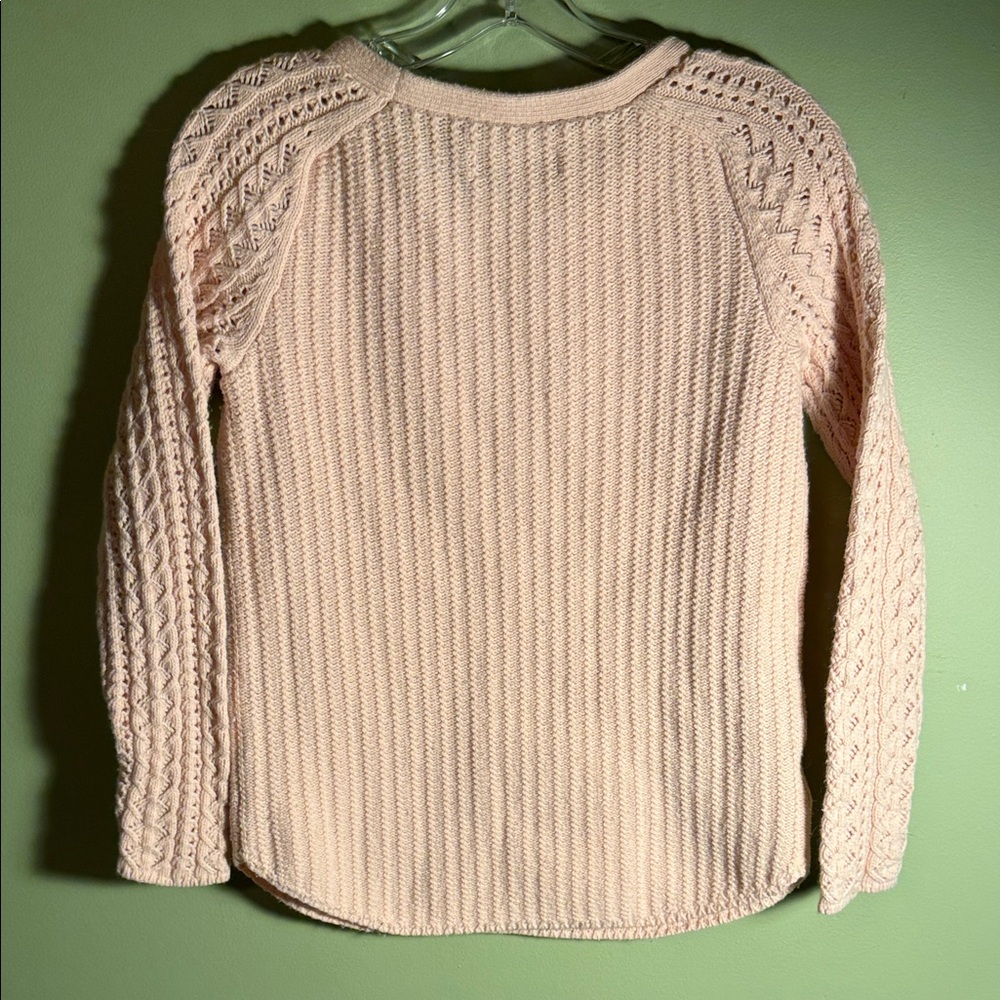 LOFT Women's Pink Textured Sweater - Picture 7 of 9